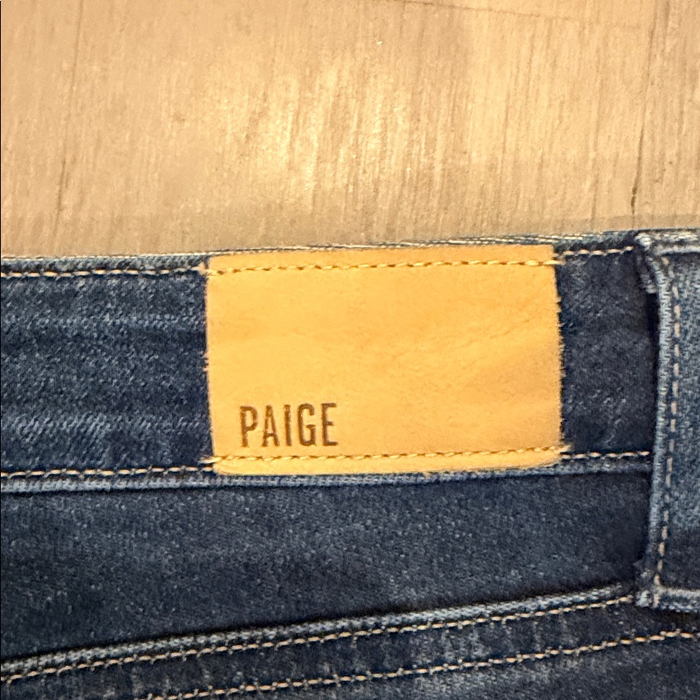 PAIGE Genevieve Dark Blue Flare Jeans,like New, sz 32 - Picture 6 of 14